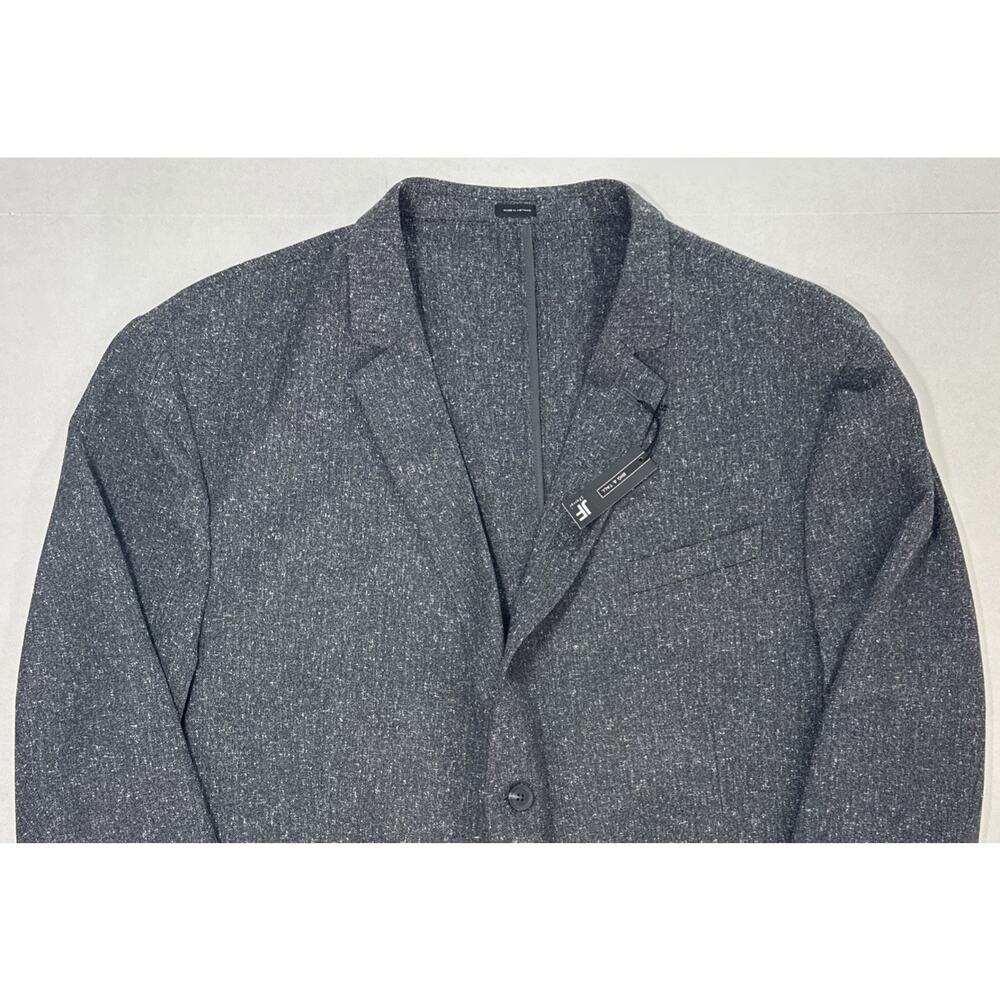 J. Ferrar Men's Big & Tall Blazer Sport Coat Black Size 2XL Short (52-52) New